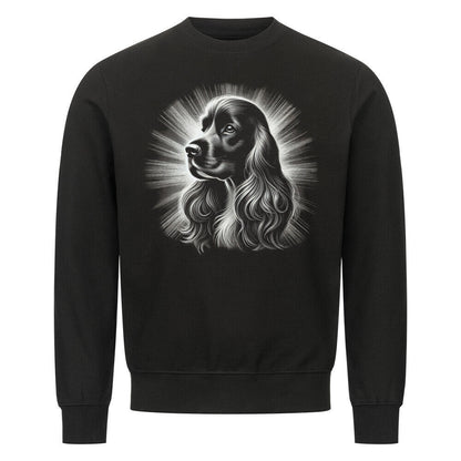 Premium Sweatshirt "English Cocker - Bright" Schwarz – hunde-shirt.de
