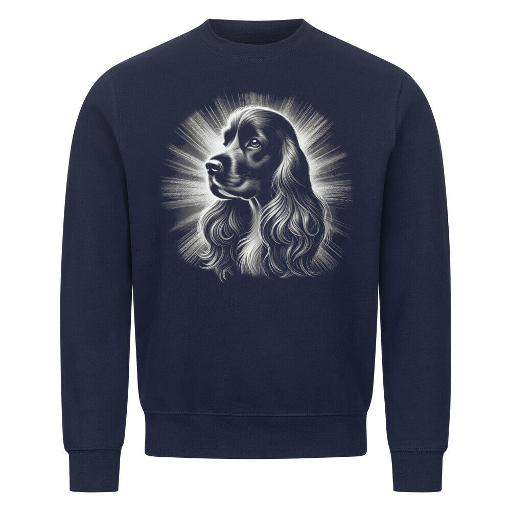 Premium Sweatshirt "English Cocker - Bright" Navy Blue – hunde-shirt.de