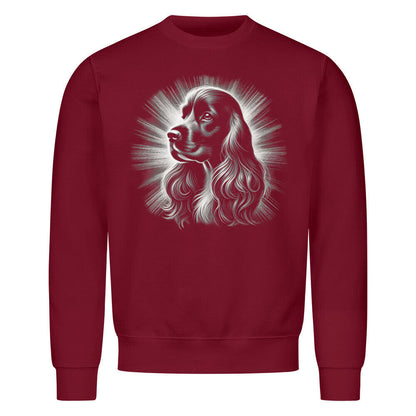 Premium Sweatshirt "English Cocker - Bright" Burgunder – hunde-shirt.de