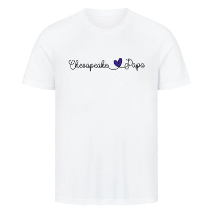 Premium T-Shirt "Chesapeake Bay - Papa" Weiß – hunde-shirt.de