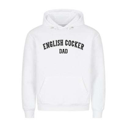 Premium Hoodie "English Cocker - DAD" Weiß – hunde-shirt.de