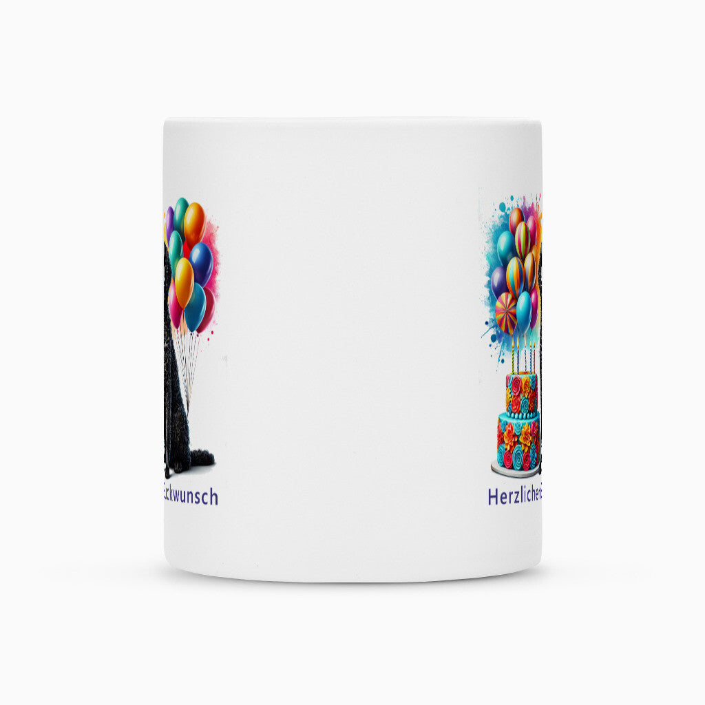 Tasse "Curly Coated - Herzlichen Glückwunsch" – hunde-shirt.de