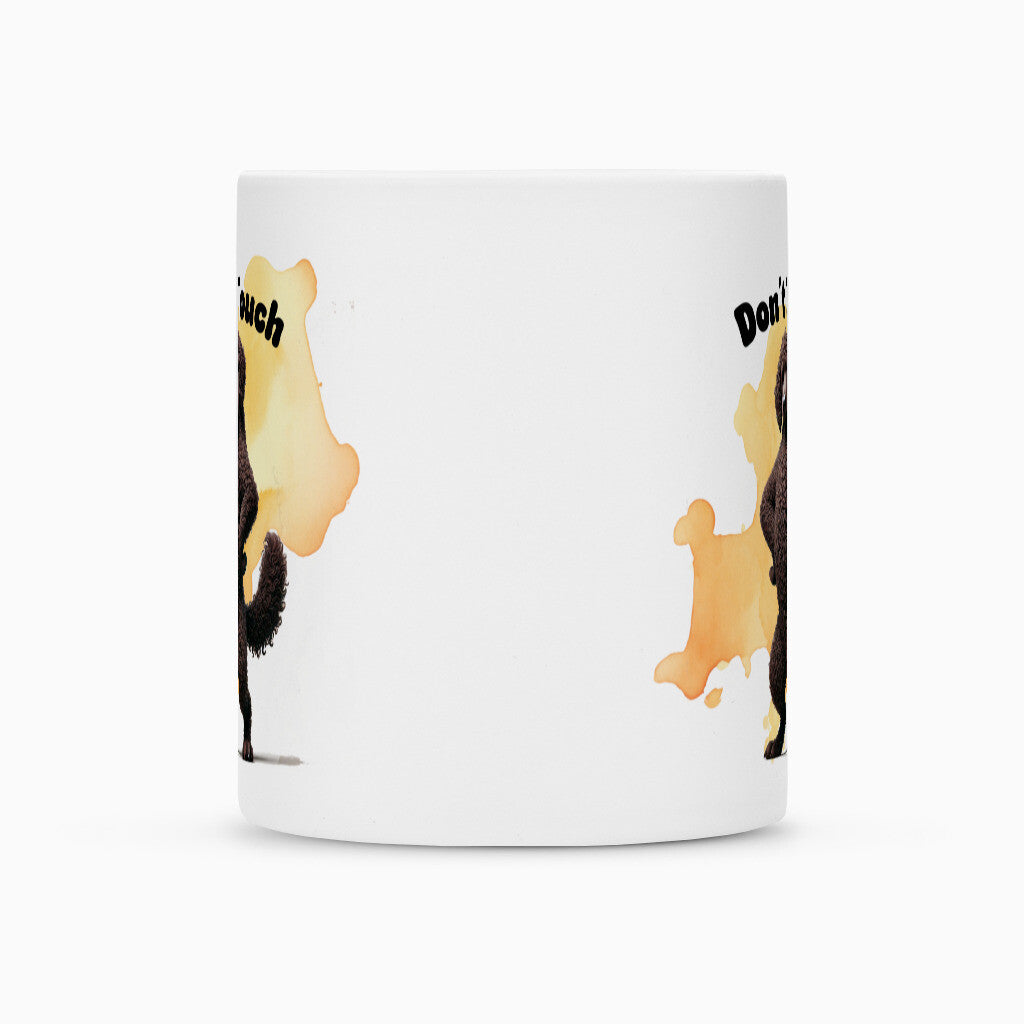 Tasse "Curly Coated Retriever - Don´t touch" – hunde-shirt.de