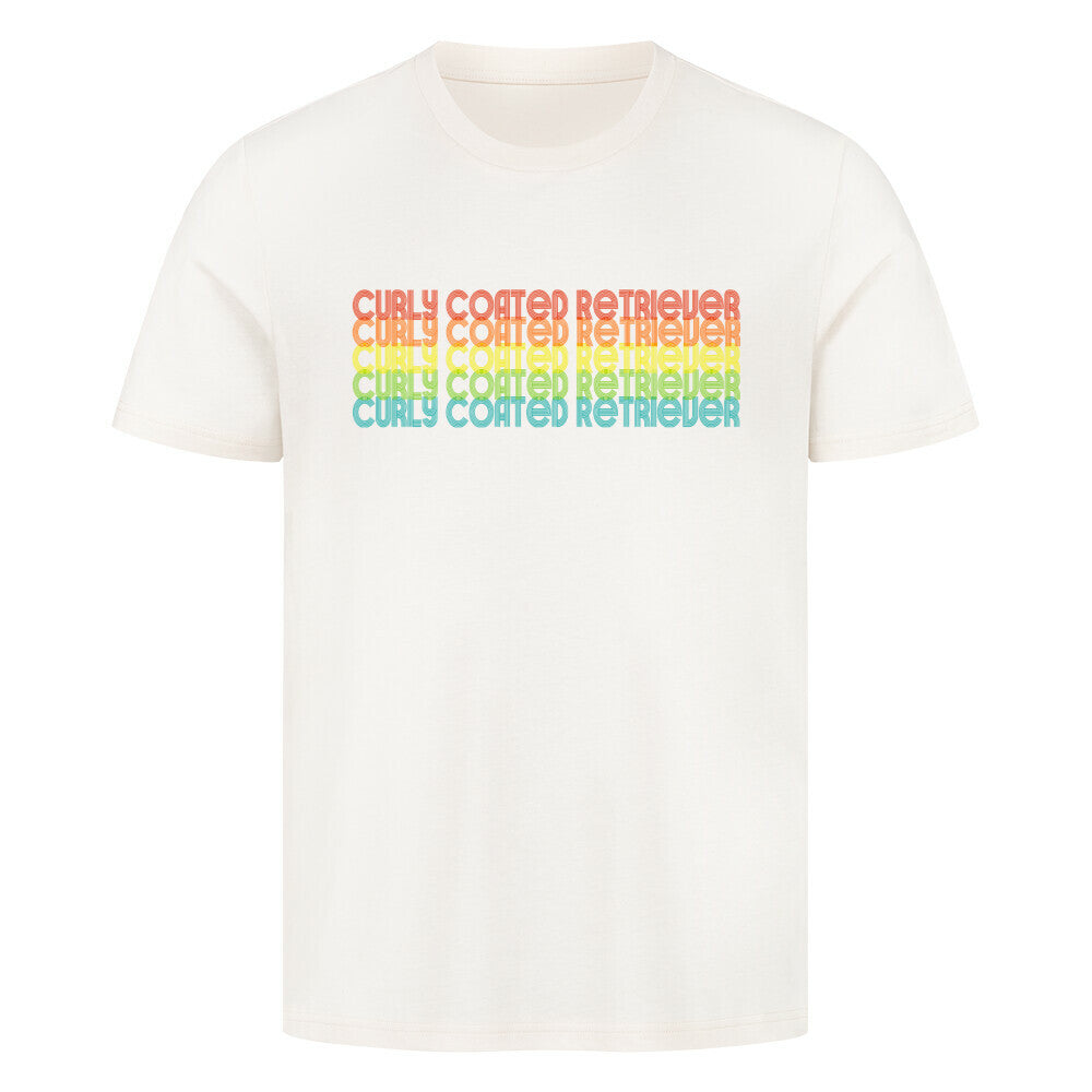 Premium T-Shirt "Curly Coated Retriever - RETRO" Natural Raw – hunde-shirt.de