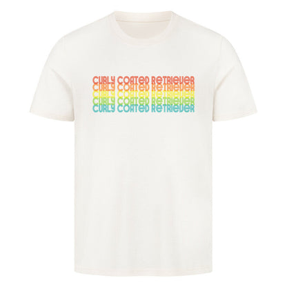 Premium T-Shirt "Curly Coated Retriever - RETRO" Natural Raw – hunde-shirt.de