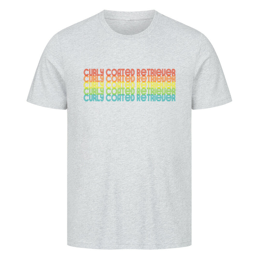 Premium T-Shirt "Curly Coated Retriever - RETRO" Heather Grey – hunde-shirt.de