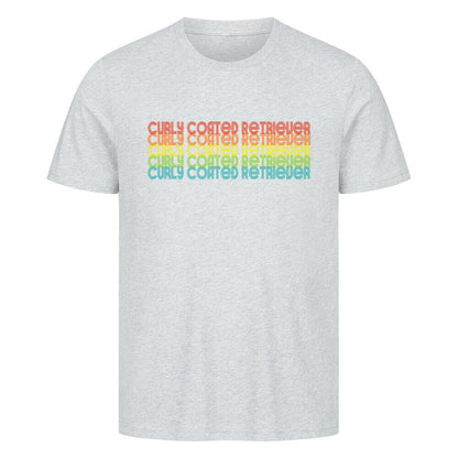 Premium T-Shirt "Curly Coated Retriever - RETRO" Heather Grey – hunde-shirt.de