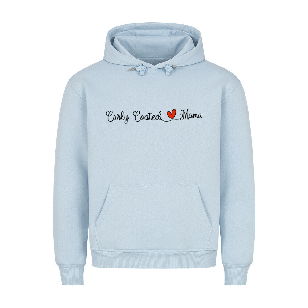 Premium Hoodie "Curly Coated - Mama" Babyblau – hunde-shirt.de