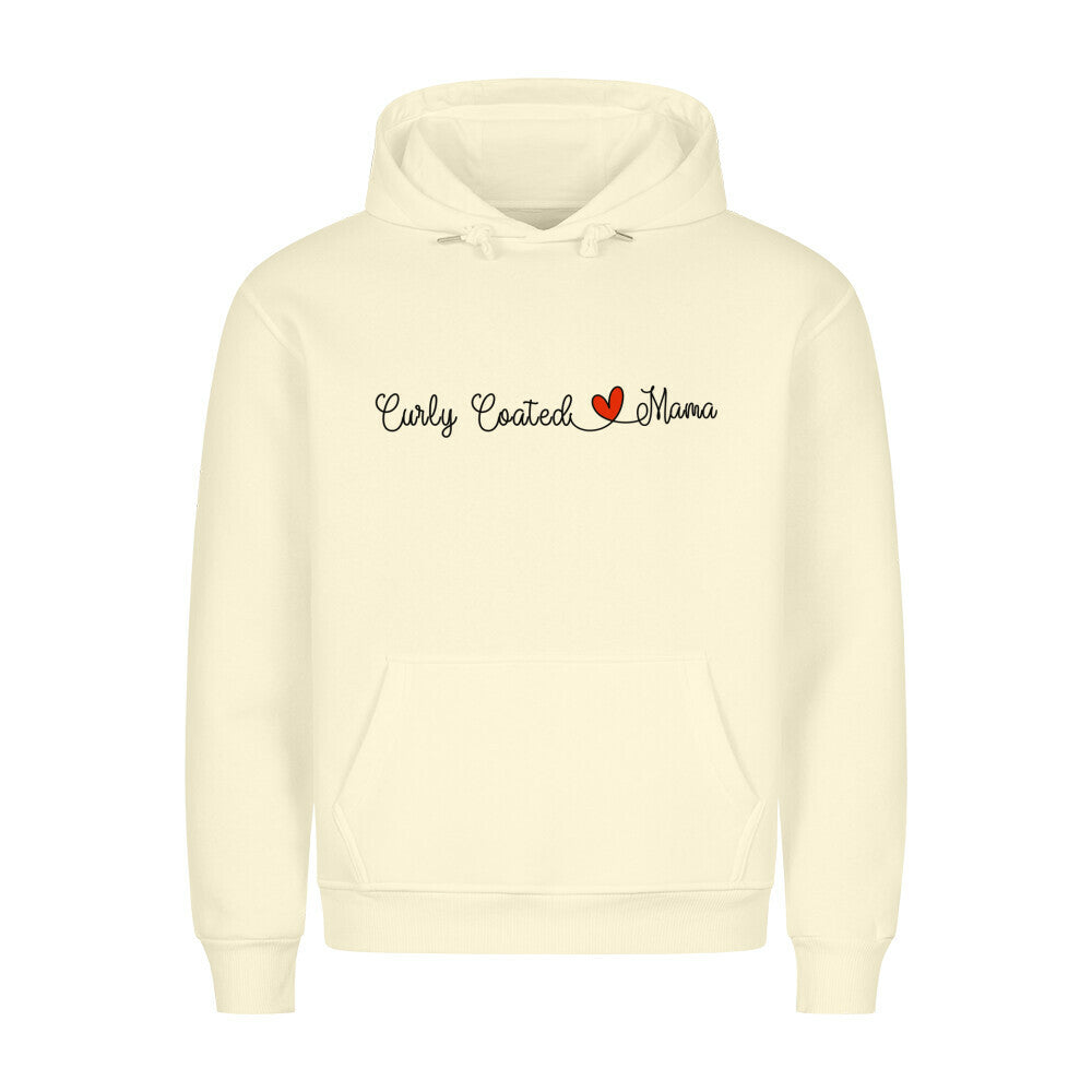 Premium Hoodie "Curly Coated - Mama" Beige – hunde-shirt.de