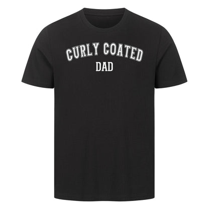 Premium T-Shirt "Curly Coated - DAD" Schwarz – hunde-shirt.de