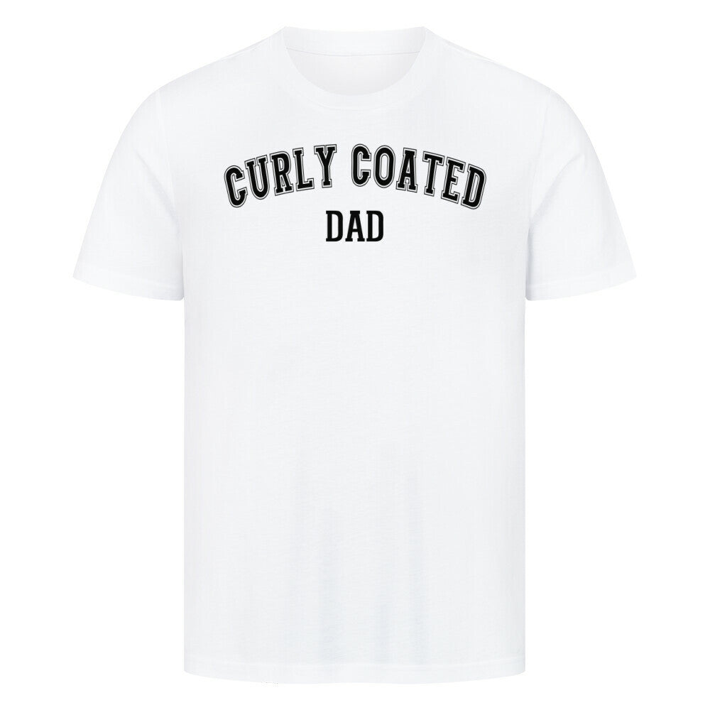 Premium T-Shirt "Curly Coated - DAD" Weiß – hunde-shirt.de