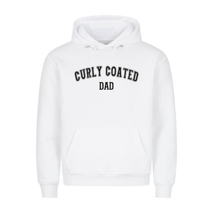Premium Hoodie "Curly Coated - DAD" Weiß – hunde-shirt.de