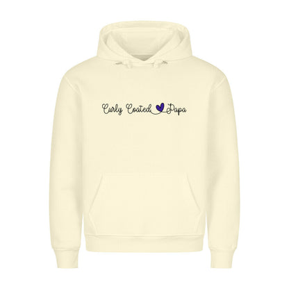 Premium Hoodie "Curly Coated - Papa" Beige – hunde-shirt.de