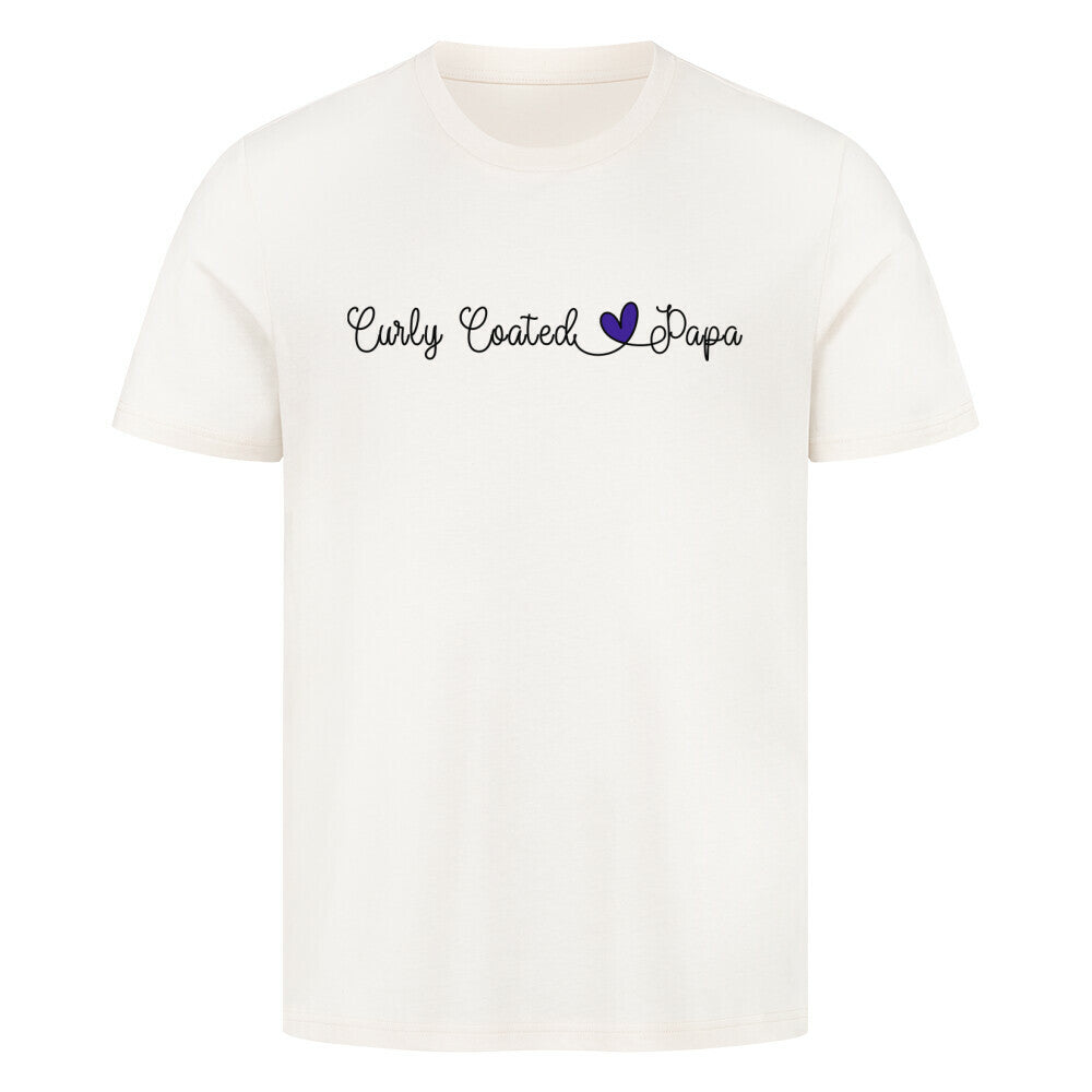 Premium T-Shirt "Curly Coated - Papa" Natural Raw – hunde-shirt.de