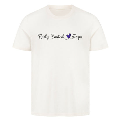 Premium T-Shirt "Curly Coated - Papa" Natural Raw – hunde-shirt.de