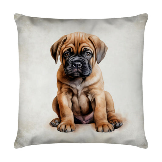 Kissen "English Mastiff - Puppy 2" Weiß – hunde-shirt.de