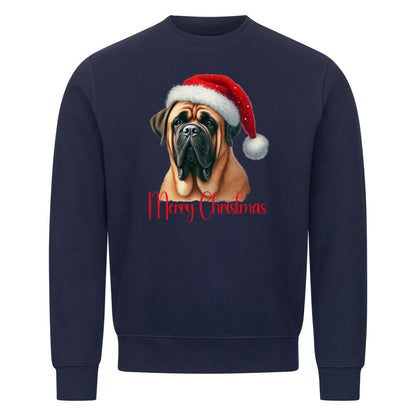 Premium Sweatshirt "English Mastiff - Merry Christmas" Navy Blue – hunde-shirt.de
