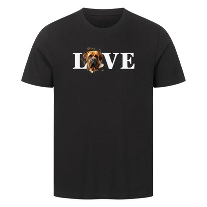 Premium T-Shirt "English Mastiff - LOVE" Schwarz – hunde-shirt.de