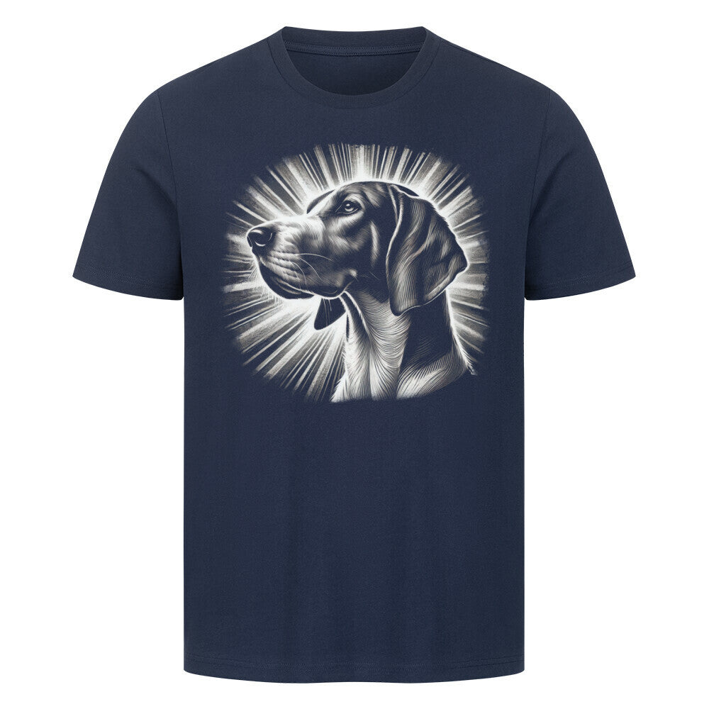 Premium T-Shirt "English Foxhound - Shine" French Navy – hunde-shirt.de
