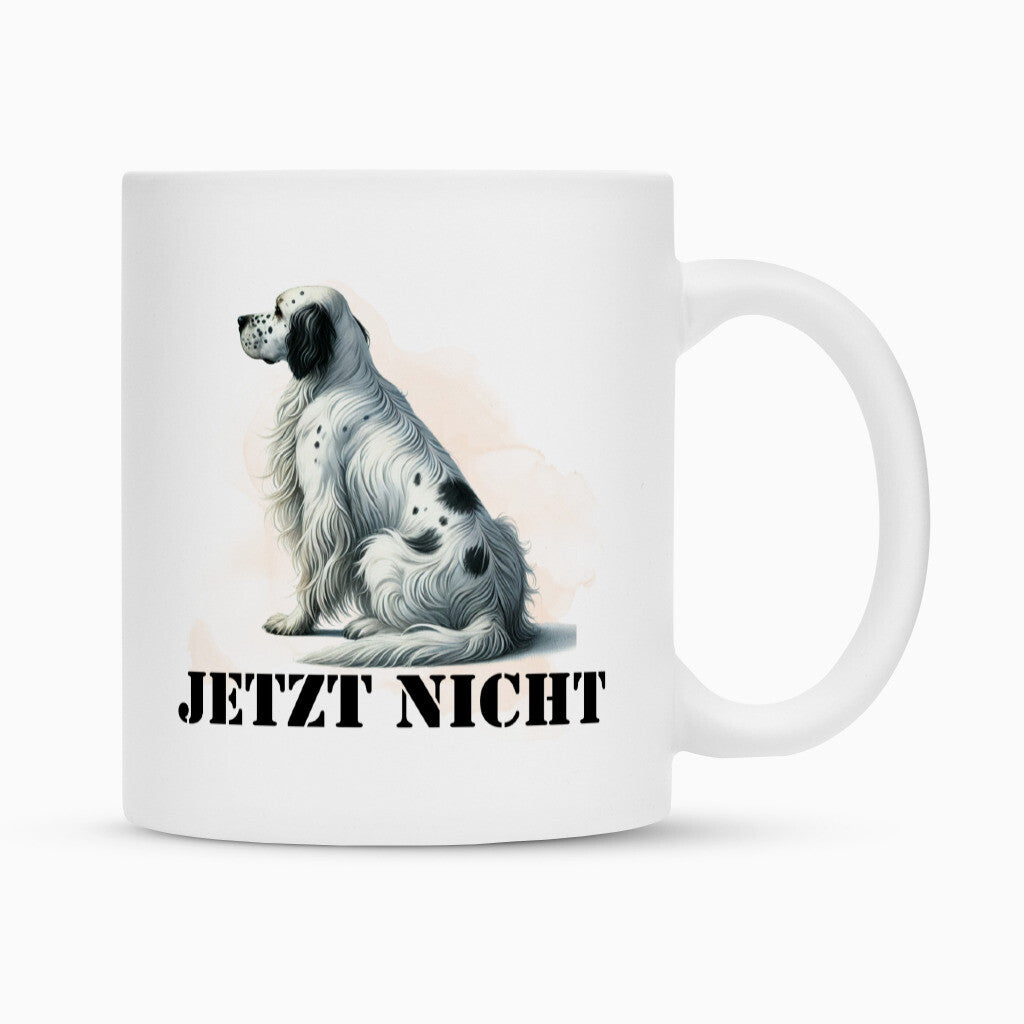 Tasse "English Setter - JETZT NICHT" Weiß – hunde-shirt.de