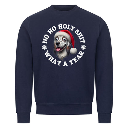 Premium Sweatshirt "English Setter - HO HO..." Navy Blue – hunde-shirt.de