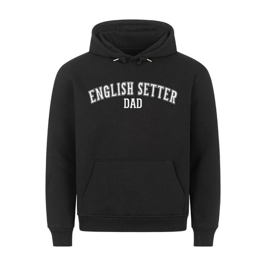 Premium Hoodie "English Setter - DAD" Schwarz – hunde-shirt.de