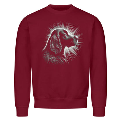 Premium Sweatshirt "English Setter - Shine" Burgunder – hunde-shirt.de