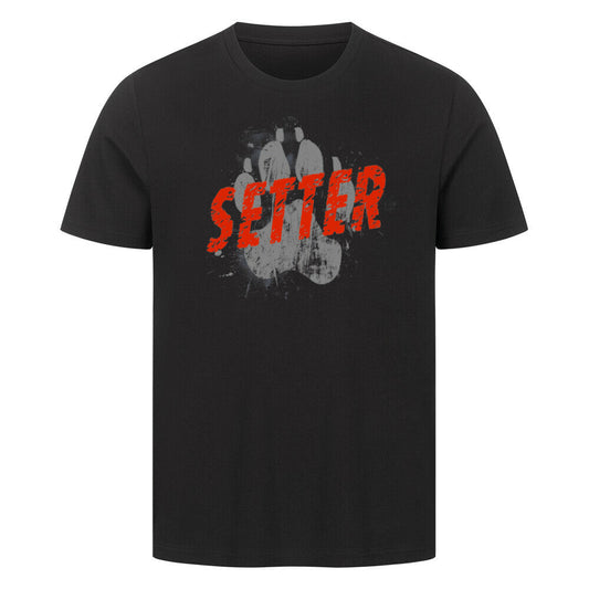 Premium T-Shirt "English Setter - PAW" Schwarz – hunde-shirt.de