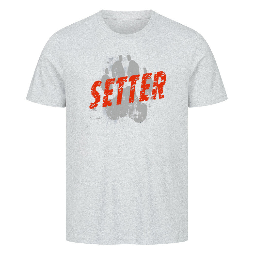 Premium T-Shirt "English Setter - PAW" Heather Grey – hunde-shirt.de
