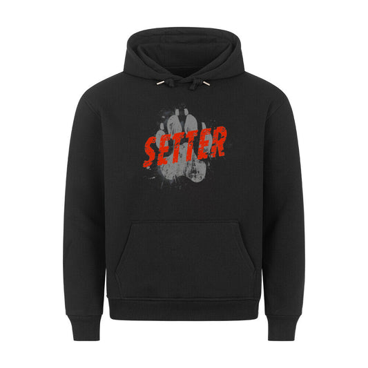 Premium Hoodie "English Setter - PAW" Schwarz – hunde-shirt.de