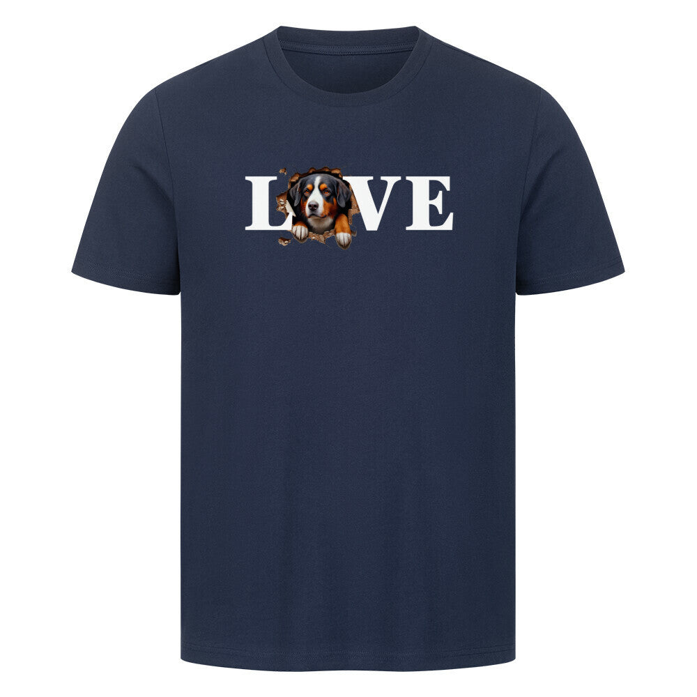 Premium T-Shirt "Entlebucher Sennenhund - LOVE" French Navy – hunde-shirt.de