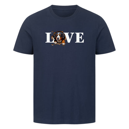Premium T-Shirt "Entlebucher Sennenhund - LOVE" French Navy – hunde-shirt.de