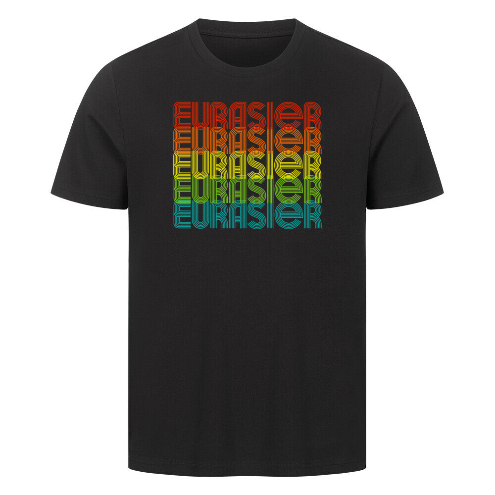 Premium T-Shirt "Eurasier - RETRO" Schwarz – hunde-shirt.de
