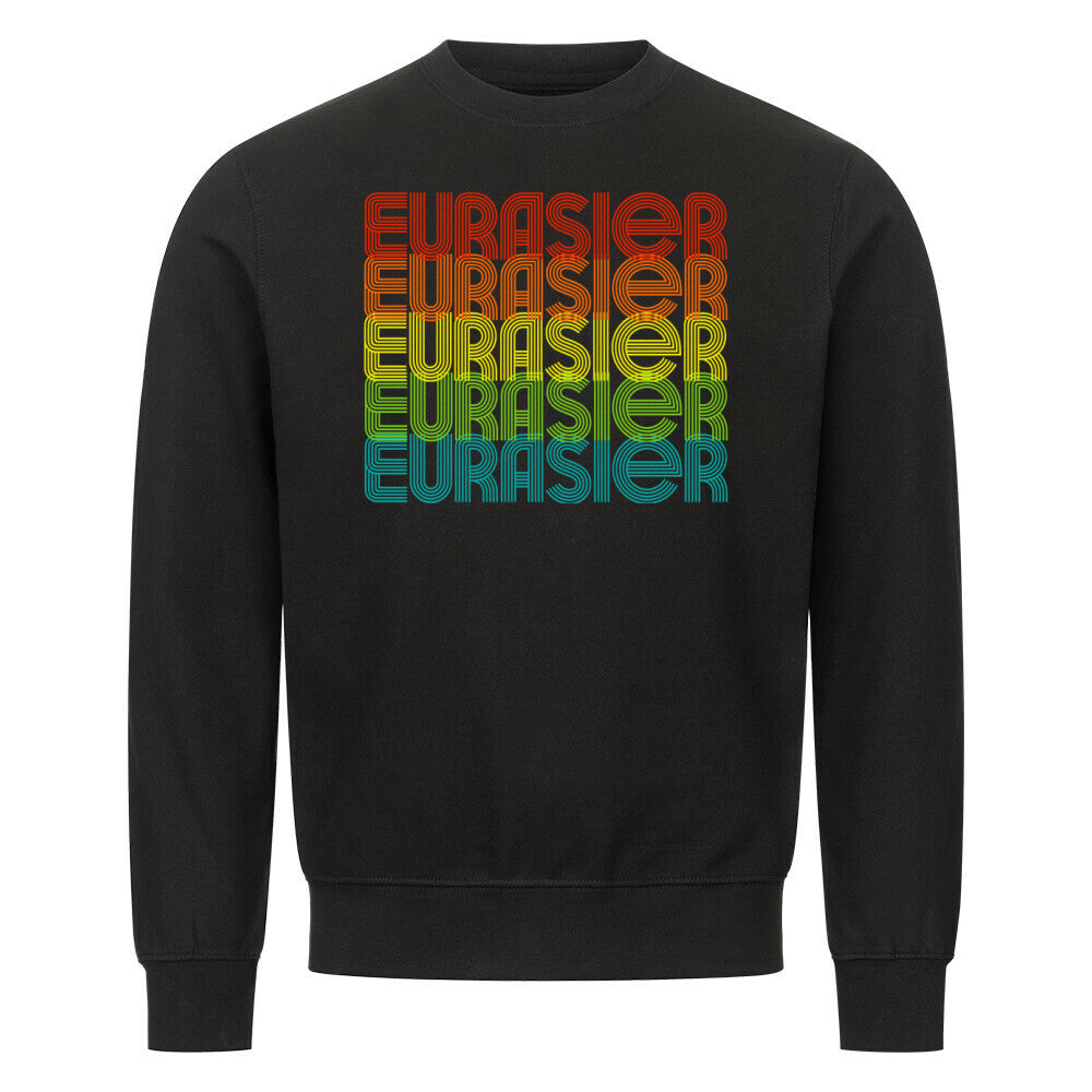 Premium Sweatshirt "Eurasier - RETRO" Schwarz – hunde-shirt.de