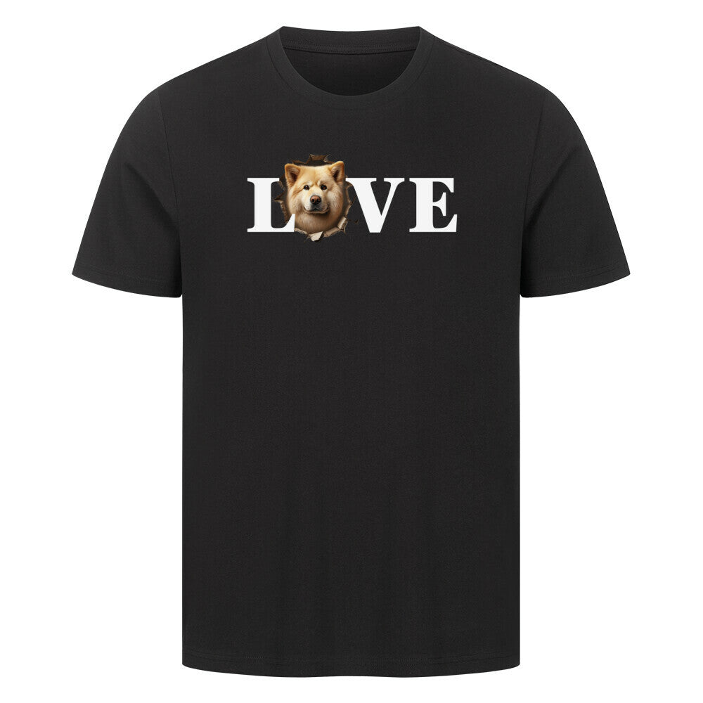 Premium T-Shirt "Eurasier - LOVE" Schwarz – hunde-shirt.de