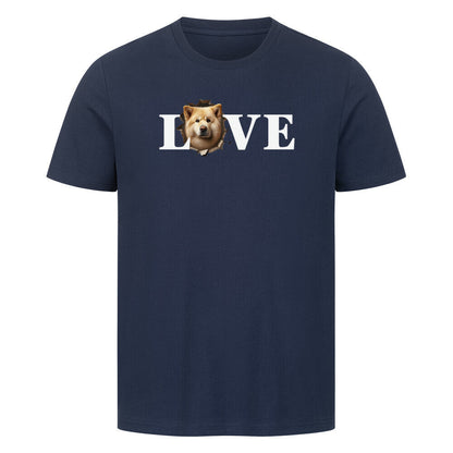 Premium T-Shirt "Eurasier - LOVE" French Navy – hunde-shirt.de