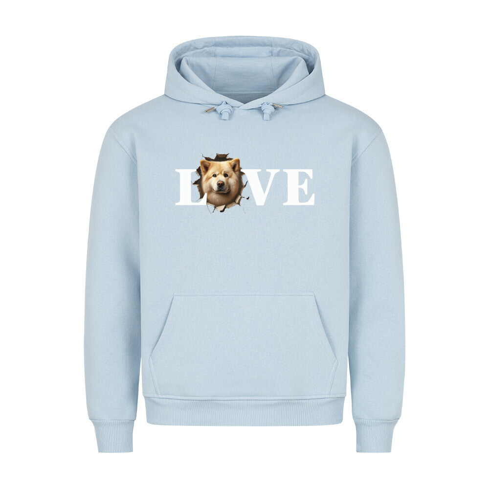 Premium Hoodie "Eurasier - LOVE" Babyblau – hunde-shirt.de