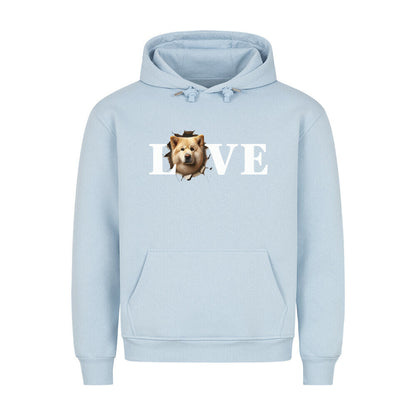 Premium Hoodie "Eurasier - LOVE" Babyblau – hunde-shirt.de