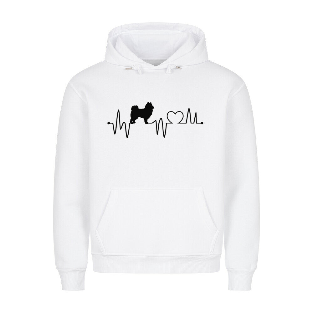 Premium Hoodie "Eurasier - Heartbeat" Weiß – hunde-shirt.de