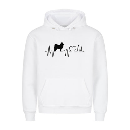 Premium Hoodie "Eurasier - Heartbeat" Weiß – hunde-shirt.de