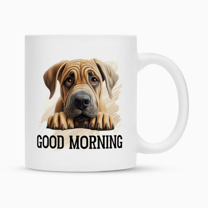 Tasse "Fila Brasileiro - Good Morning" Weiß – hunde-shirt.de
