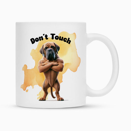 Tasse "Fila Brasileiro - Don´t touch" Weiß – hunde-shirt.de