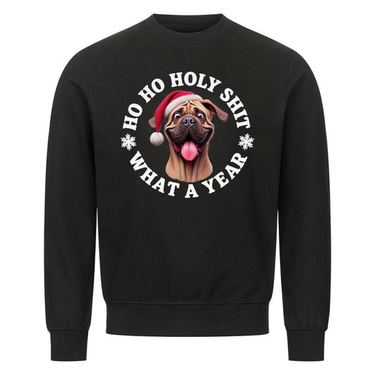 Premium Sweatshirt "Fila Brasileiro - HO HO..." Schwarz – hunde-shirt.de