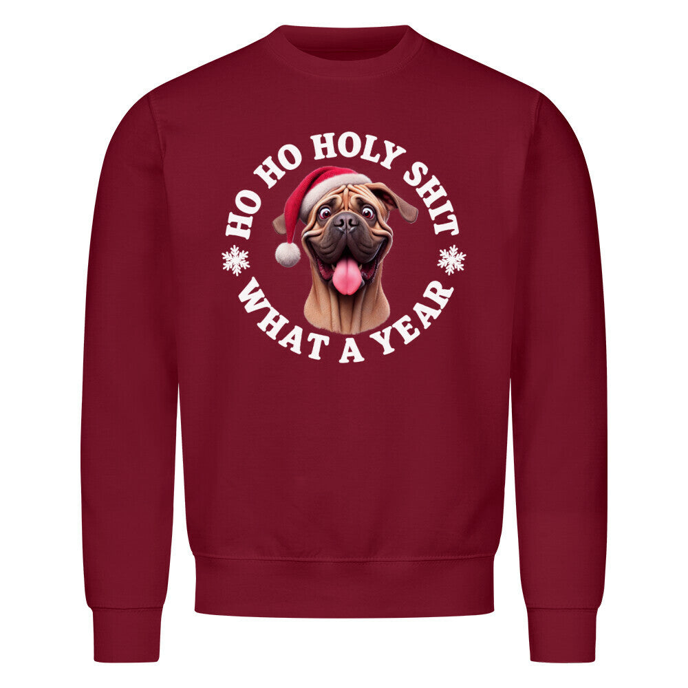Premium Sweatshirt "Fila Brasileiro - HO HO..." Burgunder – hunde-shirt.de