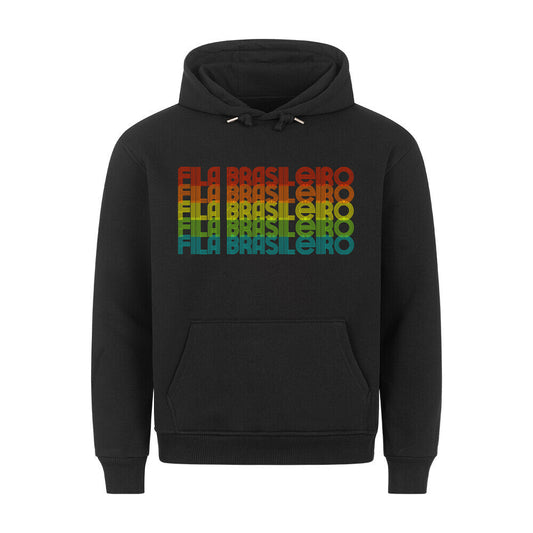 Premium Hoodie "Fila Brasileiro - RETRO" Schwarz – hunde-shirt.de