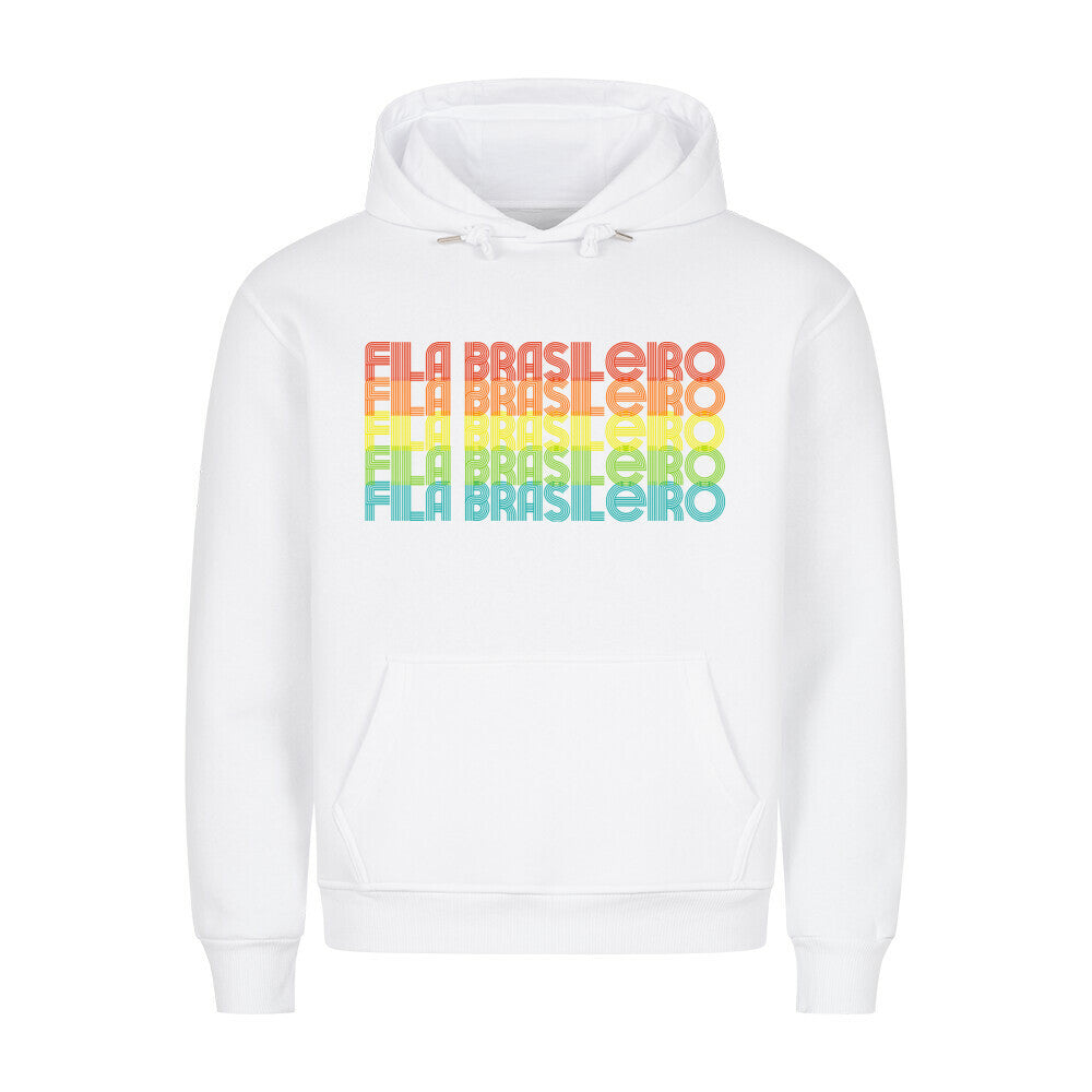 Premium Hoodie "Fila Brasileiro - RETRO" Weiß – hunde-shirt.de