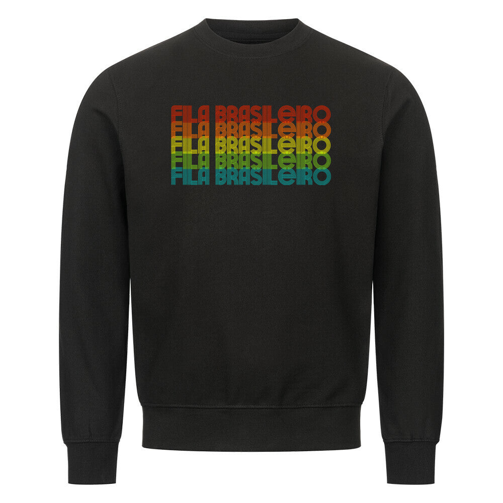 Premium Sweatshirt "Fila Brasileiro - RETRO" Schwarz – hunde-shirt.de