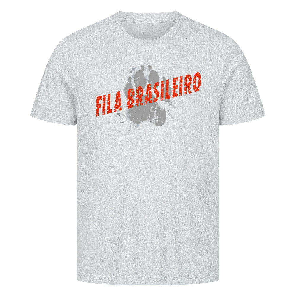 Premium T-Shirt "Fila Brasileiro - PAW" Heather Grey – hunde-shirt.de
