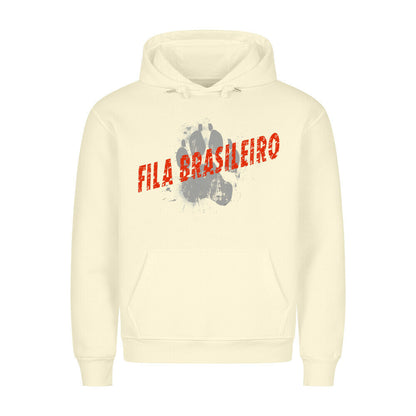 Premium Hoodie "Fila Brasileiro - PAW" Beige – hunde-shirt.de