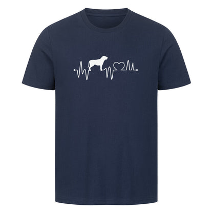 Premium T-Shirt "Fila Brasileiro - Heartbeat" French Navy – hunde-shirt.de